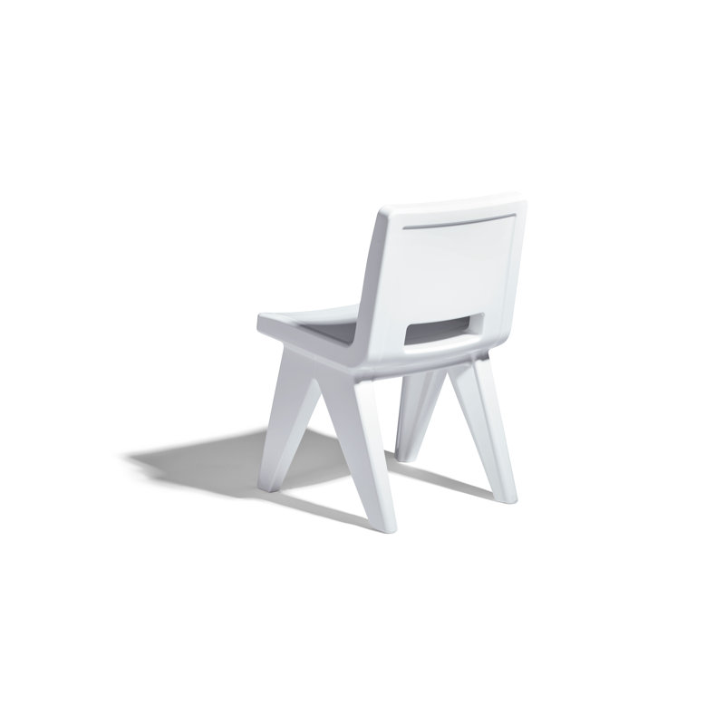 Fresco Outdoor Dining Side Chair, Highcloud White