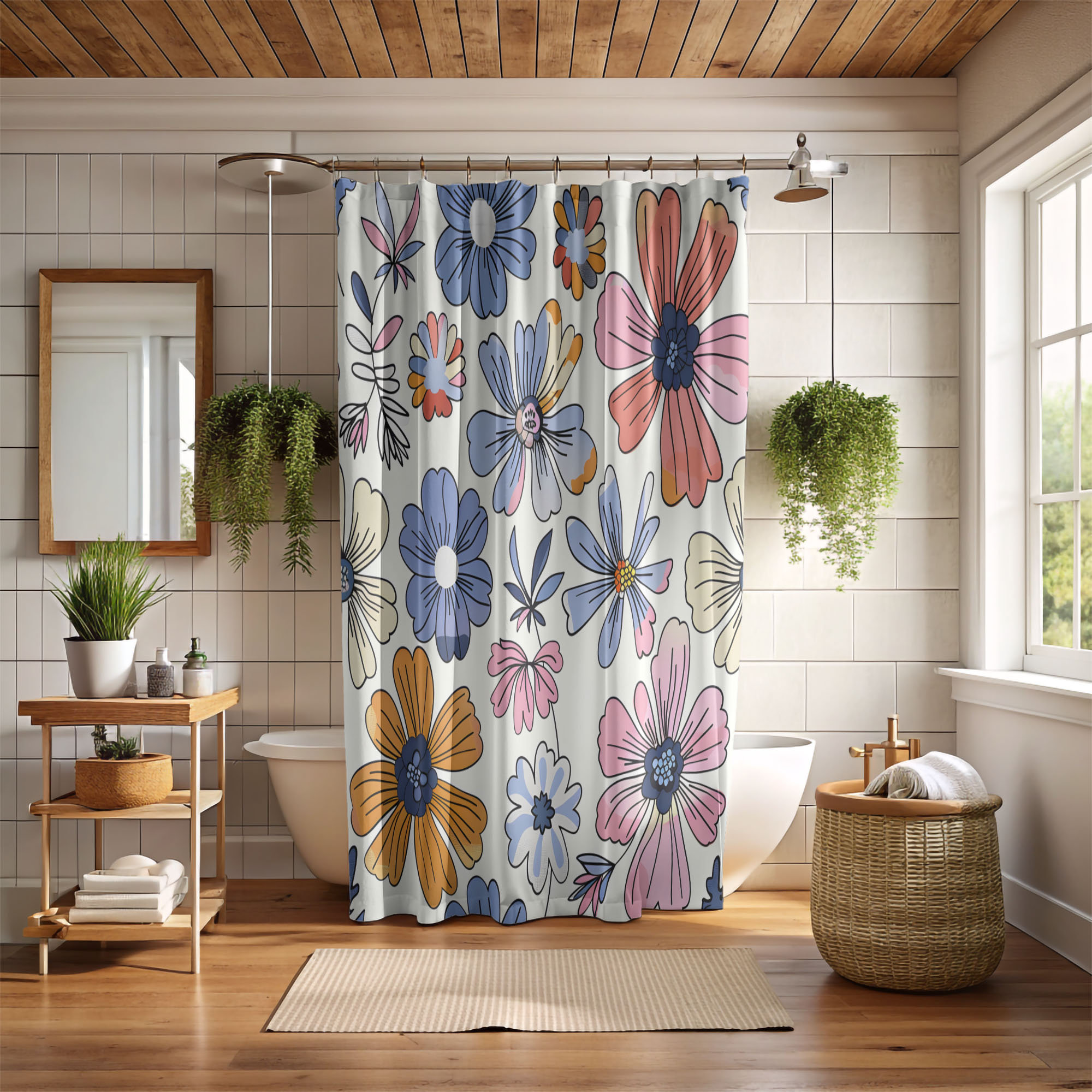 Red Barrel Studio Hand Drawn Funk Premium Shower Curtain Wayfair