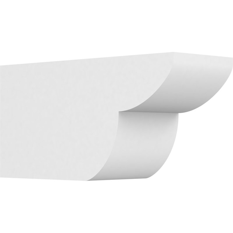 Queue de chevron standard en PVC de qualité architecturale Crestline, H 8 po x L 6 po x P 16 po