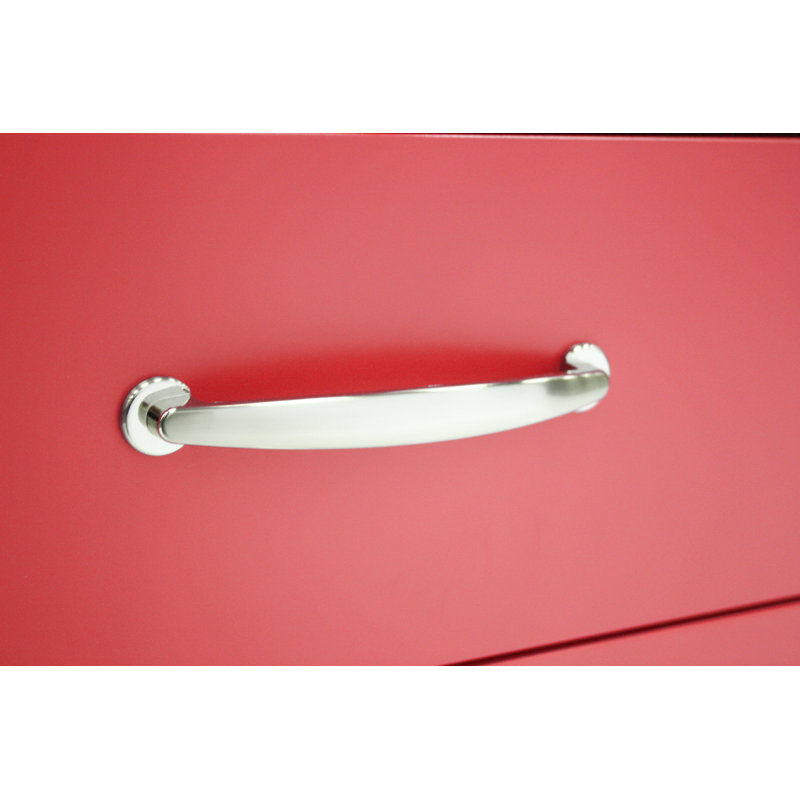 Commode 4 tiroirs Malibu, Rouge