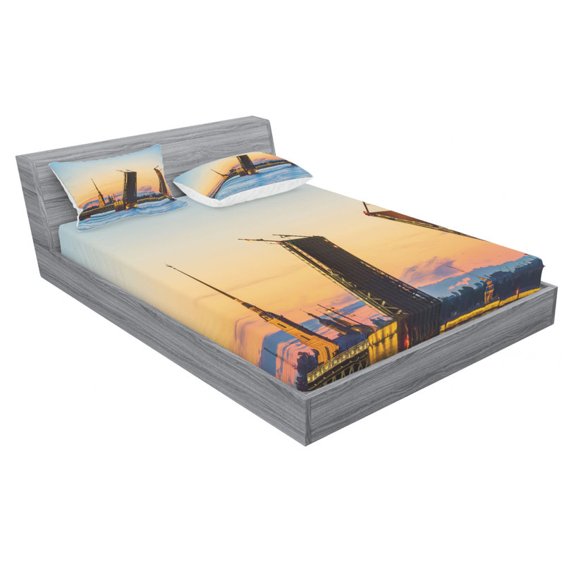 Microfiber Sheet Set, Queen Sheet Set with Fitted Sheet