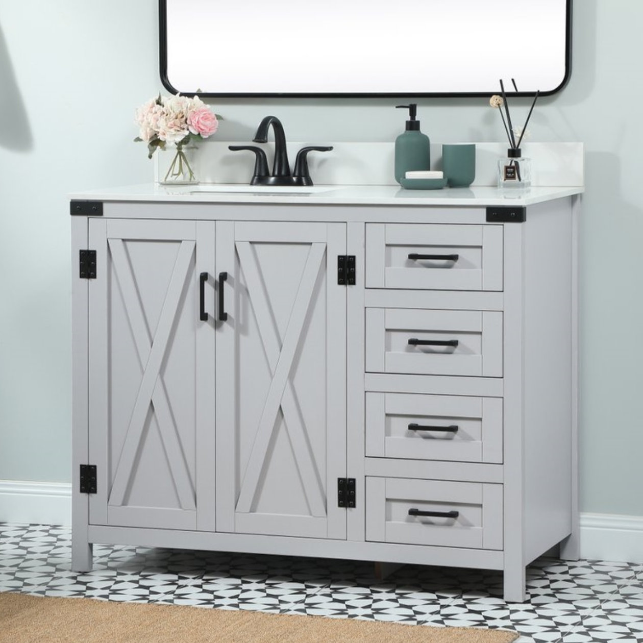 Slayton 42'' Single Bathroom Vanity, Gray