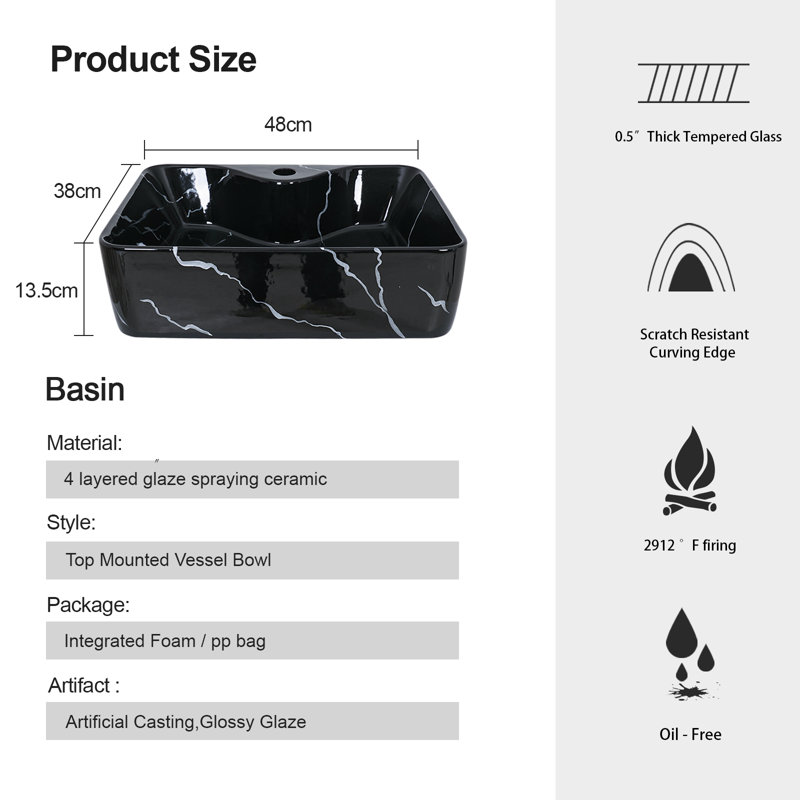 Meuble-lavabo autoportant simple avec lavabo Farmhouse, 36"