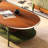 Solid Ash Wood Coffee Table with Arch Details
