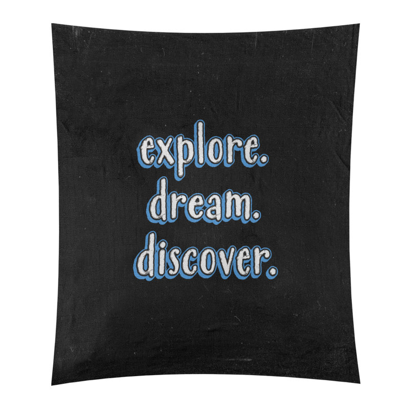 Tapisserie tableau noir en polyester discover rêve, H 104 po x l 88 po, Bleu
