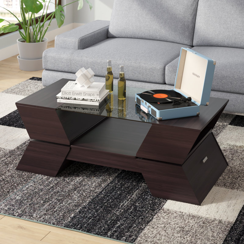 Solid Coffee Table with Storage