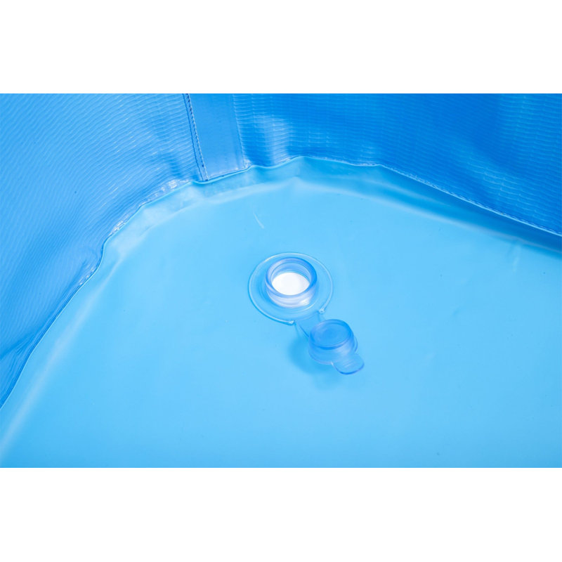 H2OGO! 7' Blue and Yellow Steel Frame Kiddie Pool and Sandpit