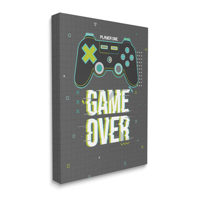 Manette de jeu vidéo Game over phrase - Art textuel