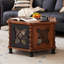 Table basse 31,5 "style Mid-Century français en bois massif brun