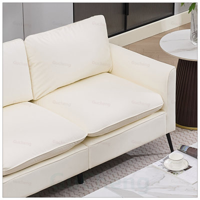 Causeuse rembourrée en cuir Nordic Retro Luxury Paw Cat pour une vie confortable et relaxante, parfaite pour les petits espaces
