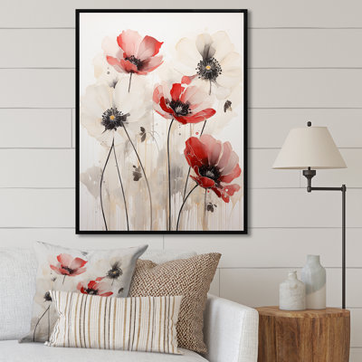 Minimalisme rouge et blanc sur fond blanc