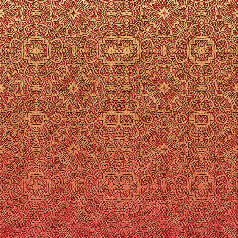 Tapis 100% à motifs lavables à la machine 2989 Pat489ORG, Carré 5 pi