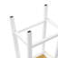 De 2 chaises de bar en bois massif, 25,6 po de hauteur, blanc, repose-pieds de style pour tabourets supplémentaires, 2, blanc avec repose-pieds, Rustic Home-292104942