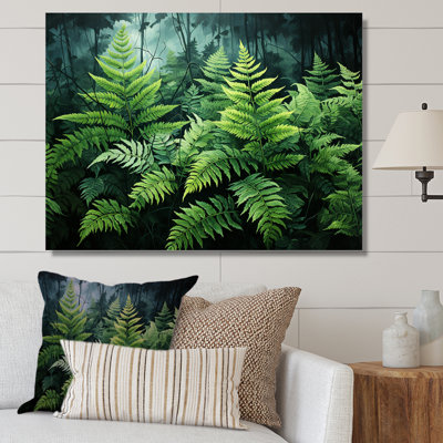 Emerald Green Ferns Forest IV sur toile
