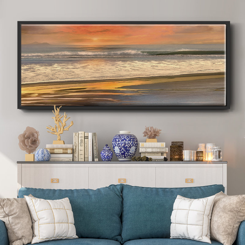 Day's End- Framed Canvas, 20" H x 50" W