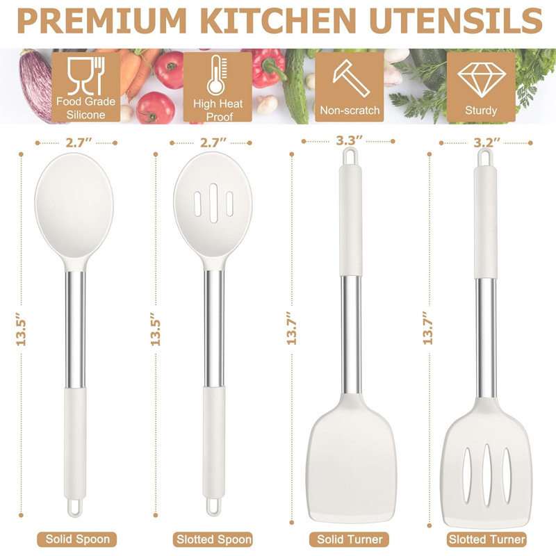 4 ustensiles de cuisine en silicone 4 pièces