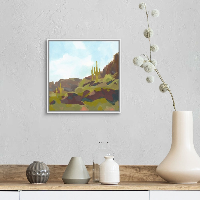 Cougar Country II - reproduction d'art sur toile, Cadre flottant blanc, H 13,7 po x l 13,7 po x P 1,75 po