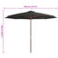 Saxis Outdoor Parasol with Wooden Pole-120168005