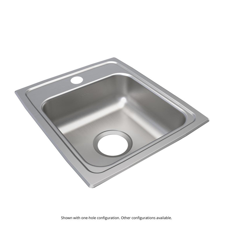 Évier de cuisine en acier inoxydable Elkay Lustertone Classic L 18 po x l 15 po, 1