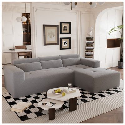 Canapé modulaire confortable avec coussins moelleux pour le salon, confort ultime et agencement flexible