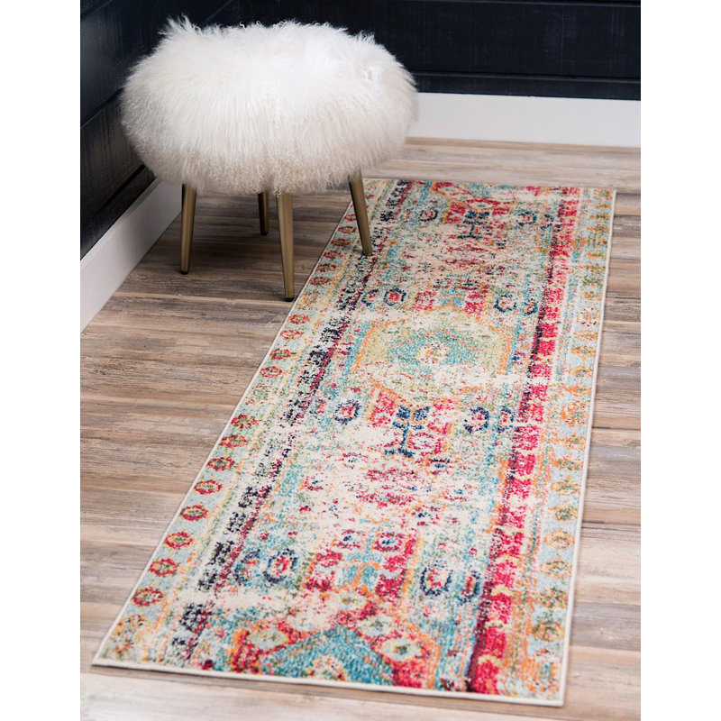 Newburyport Southwestern Area Rug, Runner 2'2" x 6'9", Red