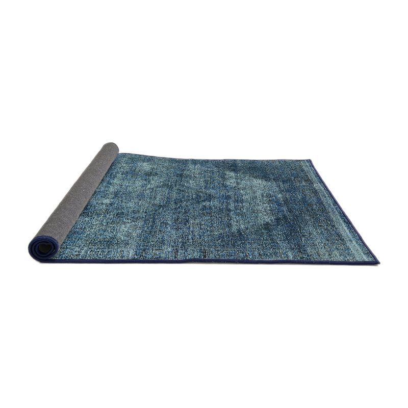 Tapis oriental bleu / gris, Rond 4 pi