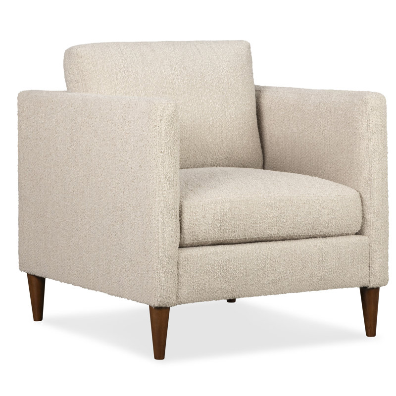 Fauteuil Clifford, Tissu bouclé gris Château Davis