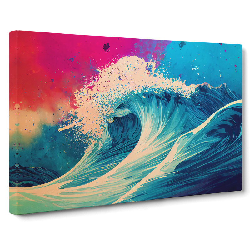Paint Splash Ocean Wave Vol.2 Abstract - Wrapped Canvas, 50cm H x 76cm W x 3cm D