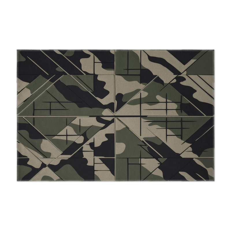 Shadow Flare Indoor And Outdoor Area Rug, Rectangle 1'6" x 2'6"