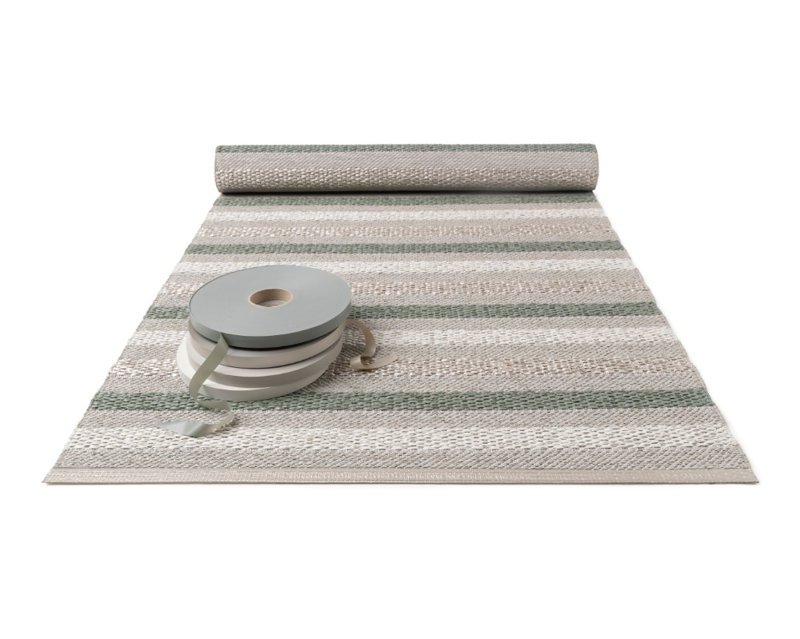 Grace Hand Woven Striped Area Rug, Runner 2'3" x 9'