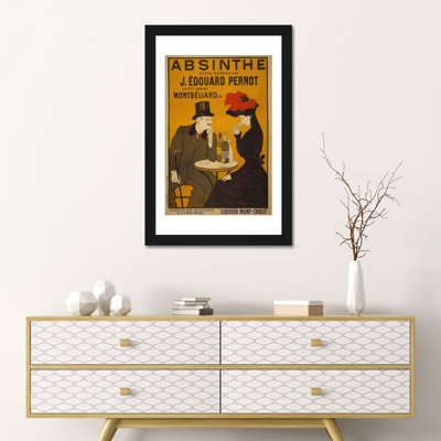 « absinthe », affiche rétro sur toile