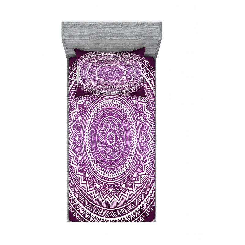 Microfiber Sheet Set, Twin XL Sheet Set with 1 Pillowcase, Purple