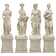 Goddesses of the Four Seasons Statues with Plinths - 4 Piece