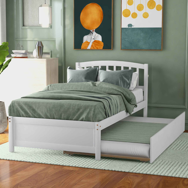 Antanasia Kids Twin with Trundle, White