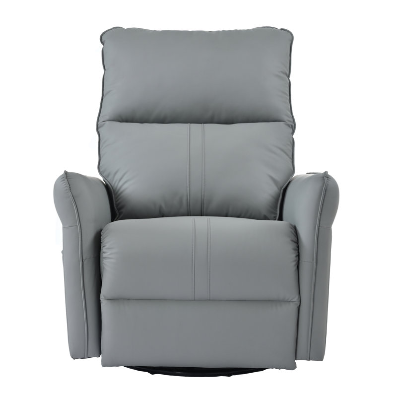 Power Swivel Rocker Recliner Chair For Adults, Blue