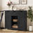 Storage Cabinets,Wooden Floor Cabinet,With Drawers And Shelves Storage Cabinets,Accent Cabinet For Living Room,Bedroom,Bathroom Furniture Home Decor(Black)-1504144514