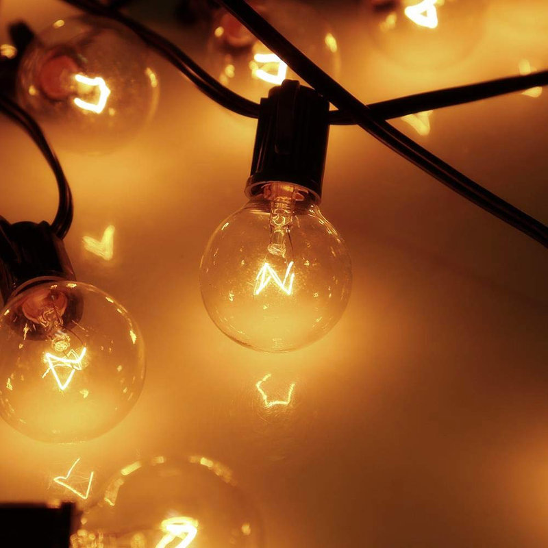 25 ampoules incandescentes 5 watts G40 blanc chaud E12 / base candélabre