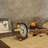 Modern & Contemporary Analogue Metal Quartz Movement / Crystal Tabletop Clock with Alarm in Brass