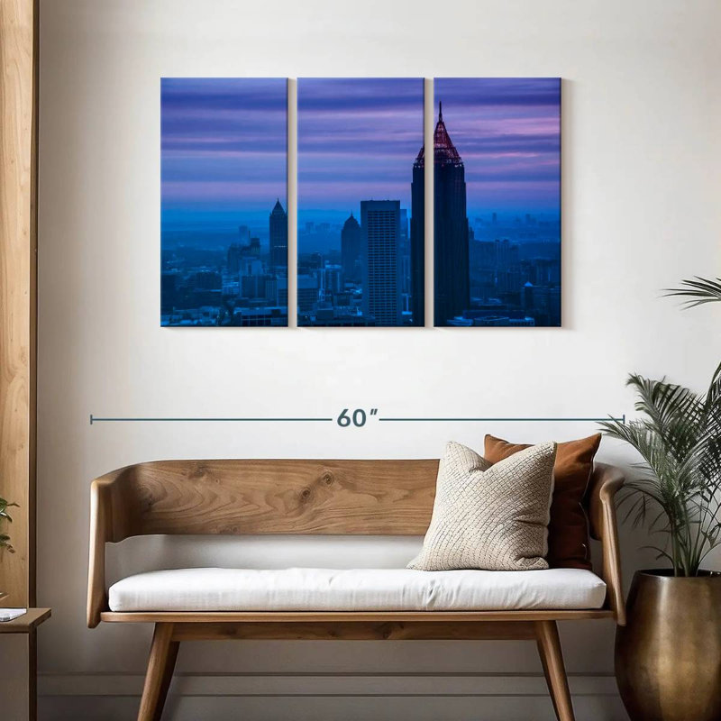 Crépuscule à Atlanta, H 28 po x l 45 po