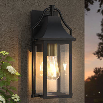 Alvester 14.84" H 1-Light Dusk to Dawn Outdoor Wall Lantern