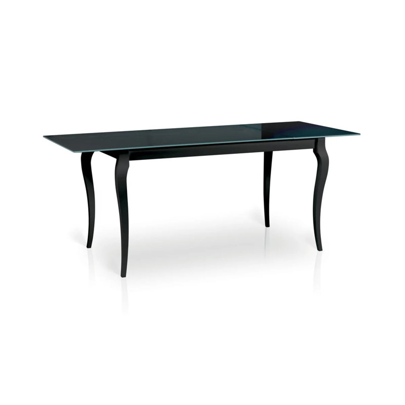 Extendable Rectangular Dining Table with Wood Base