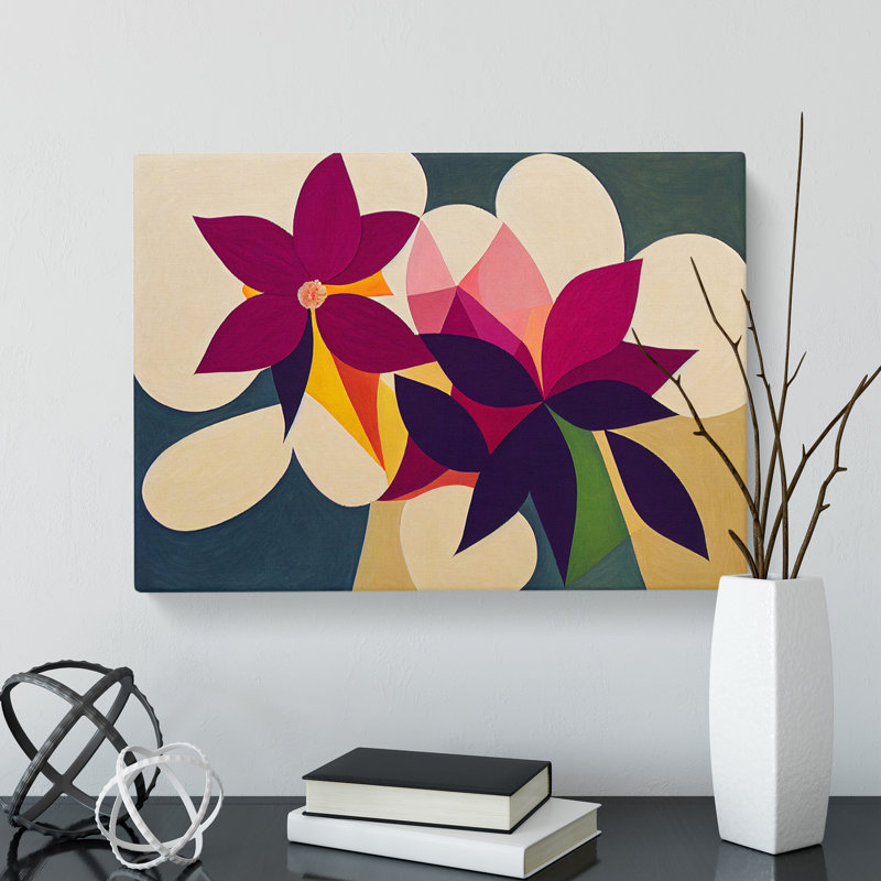 Hydrangea Flower Abstract Vol.1 - Wrapped Canvas Print, 50cm H x 76cm W x 3cm D