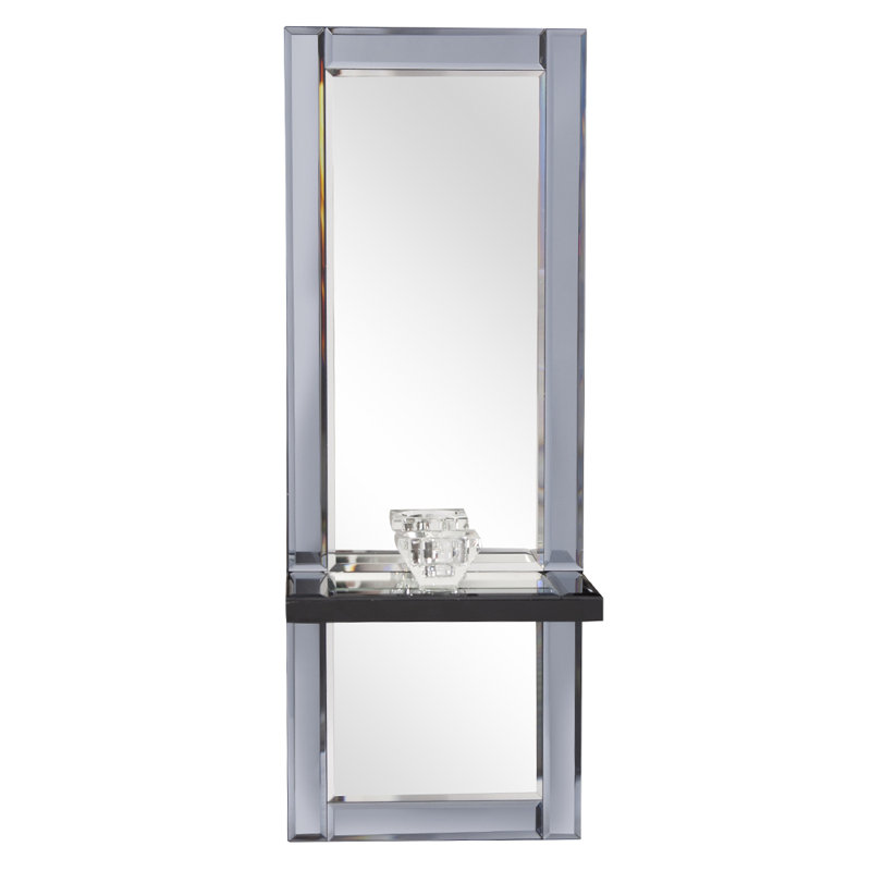 Miroir d'appoint mural avec bougeoir Ice Blue