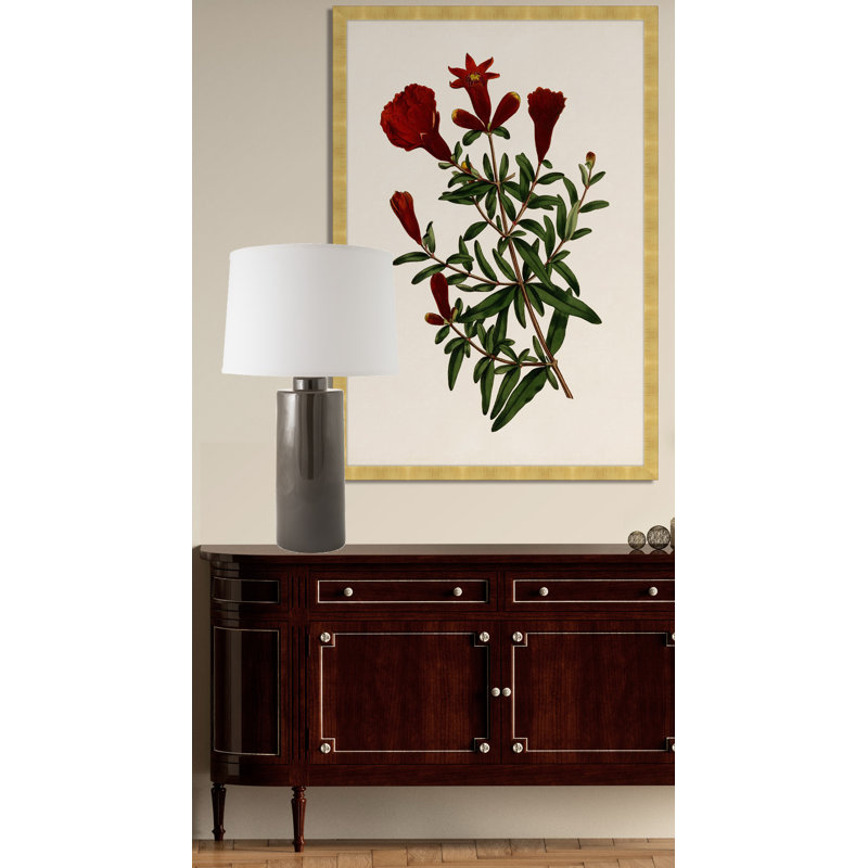 Brogdon 28" Table Lamp, Gloss Charcoal