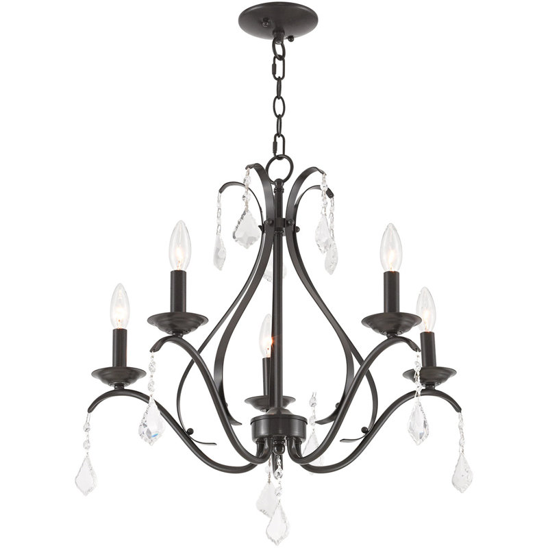 Keeson 5 - Light Chandelier, English Bronze