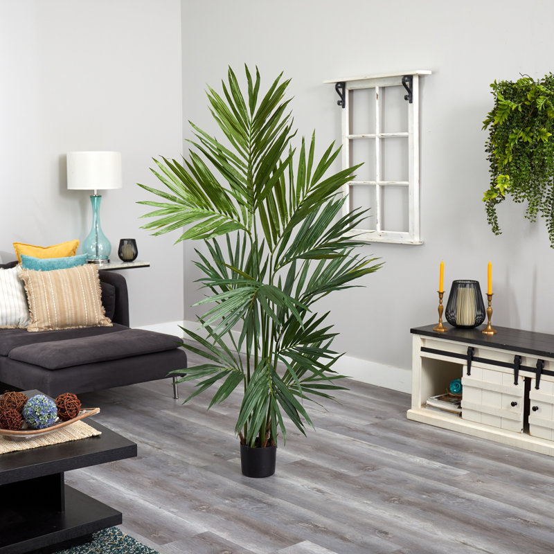Artificial Palm Tree in Pot, 72"H x 42"W x 42"D/218 Leaves