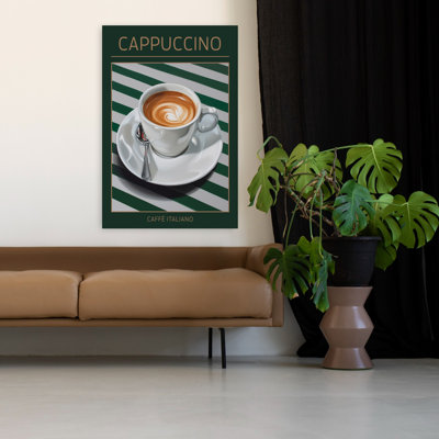 Cappuccino italien, art mural contemporain élégant