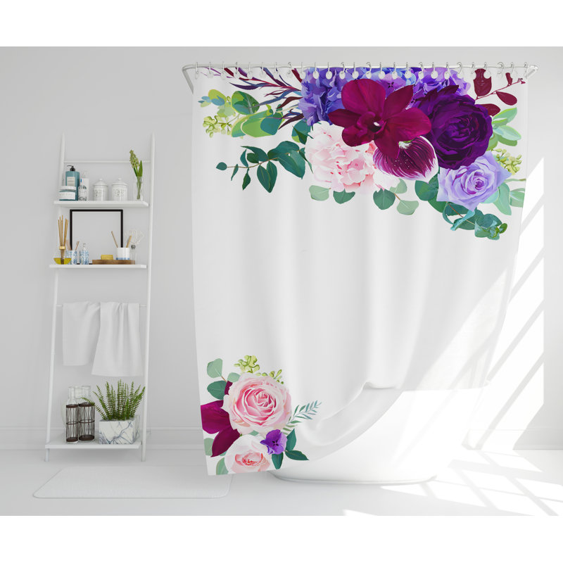 Eklund Polyester Shower Curtain Set, 168cm H x 168cm W