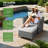 8-person Mostly No Assembly Required Outdoor Sectional With Cushions And Fire Pit,all-weather Wicker Patio Set-150486804