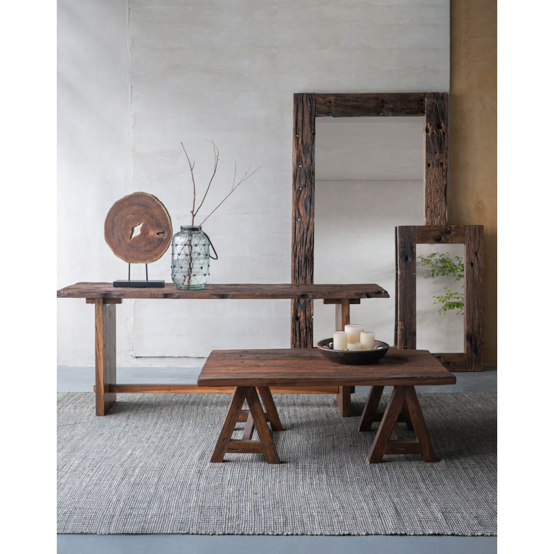 Wayne Reclaimed Wood Rustic Rectangular Floor Mirror